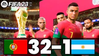FIFA 23 - PORTUGAL 32-1 ARGENTINA | FIFA WORLD CUP FINAL 2022 QATAR | FIFA 23 PC - FIFA 23 PS5