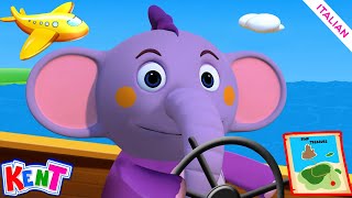 kent elefante Italiano | Video puzzle per bambini | Kents Journey to find treasure | Cartoni Animati