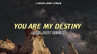April Boy Regino - You Are My Destiny (1 Hour Loop Lyrics)
