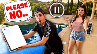 PAUSE CHALLENGE With My Girlfriend For 24 HOURS!! **Bad Idea**