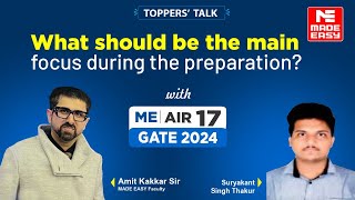 GATE 2024 Ranker | Mechanical Engineering (ME) | AIR 17 | Suryakant Singh Thakur | Toppers Strategy