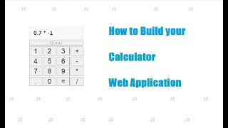 Build a calculator web-app using JavaScript , JQuery and html(watch on pc/tablet for more quality)