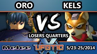 UFGTX - TGG | Oro (Marth) Vs. IPG | Kels (Sheik, Fox) SSBM Losers Quarters - Melee