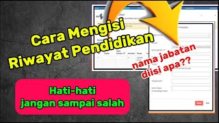 Cara Mengisi Riwayat Pendidikan di sscasn Pengisian DRH PPPK 2024.