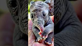 🌟 Meet the Tiny Wonder: A Cute Little Elephant in the Palm of Your Hand! 🐘💖 #CuteElephant #Animal