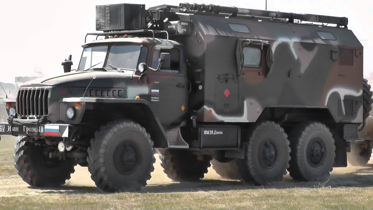 Superb Ural 4320 Truck & Trailer In The War & Peace Revival Arena - YouTube