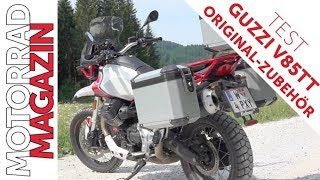 Moto Guzzi V85 TT Zubehör - Koffersystem, Windschild, Smartphone-App und mehr.