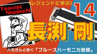 ブルースハープ／ 長渕 剛 さんの「巡恋歌」でのハーモニカ・イントロを参考にする！！／ハモさんと吹く「ブルースハーモニカ音頭♫」⑭