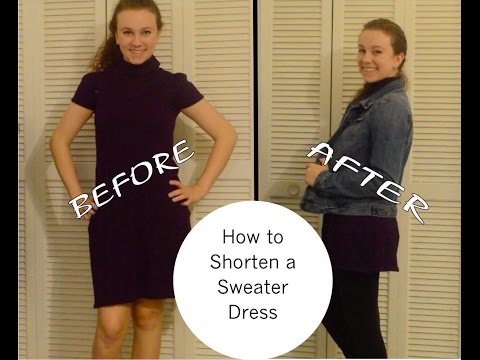 How to Shorten a Sweater Dress How to Shorten a Sweater Dress
