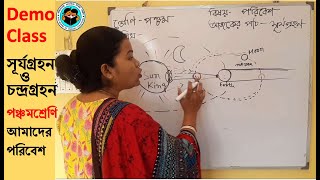 #সূর্যগ্রহনওচন্দ্রগ্রহন#primaryinterviewdemoclass #evsdemoteachingclass5 #deled #democlass