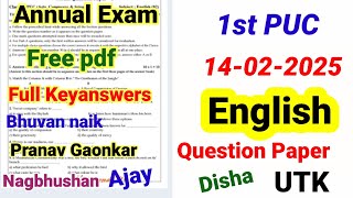 1st PUC english important questions for annual exam 2025 Kseab