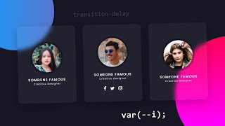 Creative Our Team Section Using HTML & CSS | CSS Glassmorphism Card Hover Effects