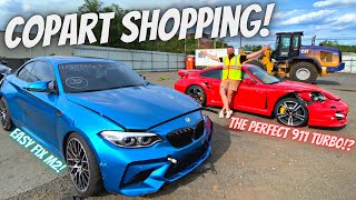 Buying CHEAP Sports Cars At Copart SALVAGE AUCTION | Dream 911 Turbo!?