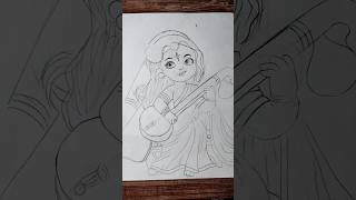 Saraswati ka drawing #viral #art #Trending #youtubeshorts #video