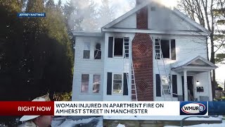 NH woman hospitalized after apartment fire