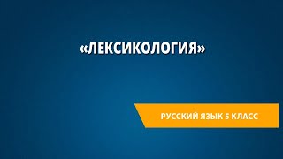 Повторение и обобщение материала по теме «Лексикология»