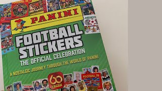 60TH CELEBRATION Panini football stickers official collection book with limited signed copy