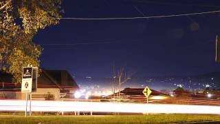 Startrail and cityscape Melbourne Australia