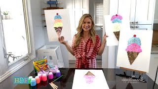 At Home With Our Family - Maria Makes Puffy Paint Ice Cream Cones - Home \u0026 Family