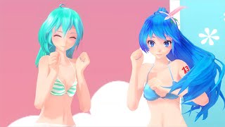 【MMD】Wミクさんで♪『ポジティブ☆ダンスタイム』カメラ配布ちう