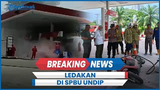 BREAKING NEWS Ledakan di SPBU Undip Semarang Hari Ini Motor Tergeletak Dekat Mesin Dispenser