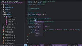 Emacs + Typescript + Tide