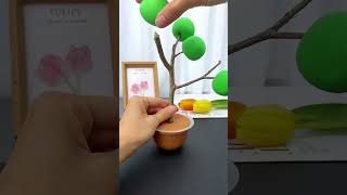 Make a small tree clay handicraft with your children on Arbor Day. Arbor Day handicraft. Let’s make