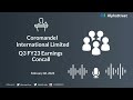 Coromandel International Limited Q3 FY23 Earnings Concall