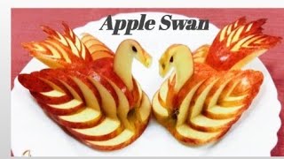 ♦How to make an edible apple swan,Fruit carving,#Thaitrck#Lavyfruiyy#Brilliant#Fruit#Fooddecoration