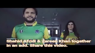 New Viral Ad of Shahid Afridi with Zareen Khan || Shahid Afridi & Zareen Khan TV ad for T10 League