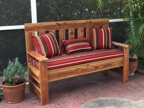 Upcycled Wood Outdoor Bench Garden Bench DIY 60 inch Upcycled Wood Outdoor Bench Garden Bench DIY 60 inch