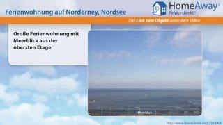 Norderney: Große Ferienwohnung mit Meerblick aus der obersten Etage - FeWo-direkt.de Video