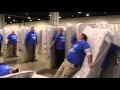 Guinness World Record for 'largest human mattress dominoes' set by Aaron's Inc in Maryland