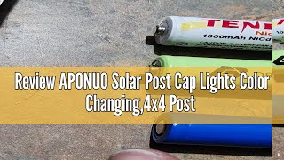 Review APONUO Solar Post Cap Lights Color Changing,4x4 Post Solar Lights 8 Fixable Colors Deck Post