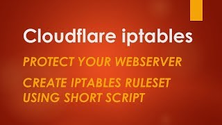 Create Cloudflare iptables rules with a short shell script