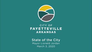 State of the City Address 2020:  Fayetteville, Arkansas