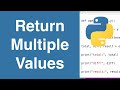 Return Multiple Values From A Function | Python Tutorial
