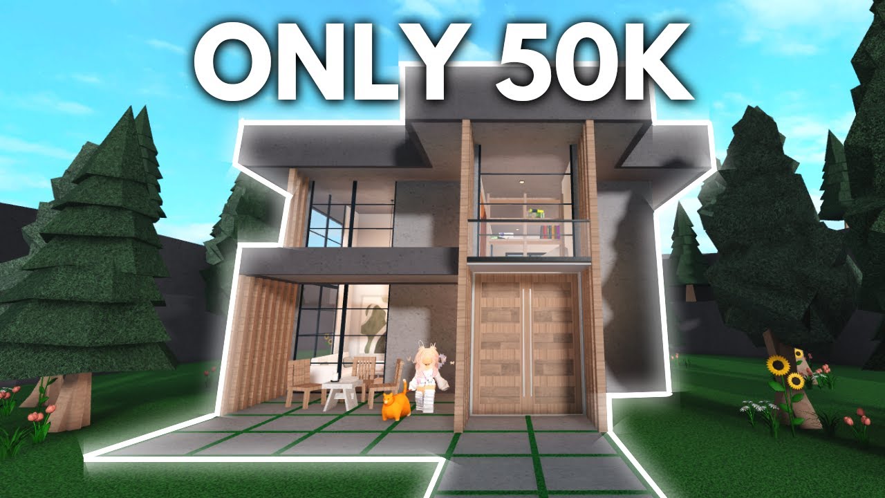 Building A Bloxburg House Using Only 50k Youtube