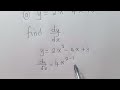 derivative dy dx calculus problem.