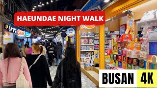 BUSAN, SOUTH KOREA 🇰🇷 [4K] Haeundae Night Walk