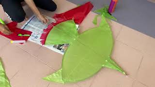 How to Paste Kite Paper on Wau Burung