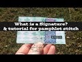 What is a Signature & tutorial for pamphlet stitch