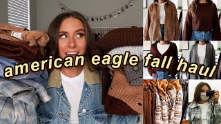 AMERICAN EAGLE SHOP WITH ME + TRY ON CLOTHING HAUL *trendy* | FALL 2021