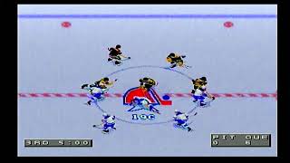 NHL 96 (snes) Season mode Quebec Nordiques vs Pittsburg Penguins ep 68
