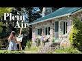 At home artist tries plein air painting 🌱 artist vlog | dreamy cottage stay