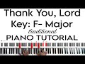 Thank You, Lord (Traditional) - Piano Tutorial