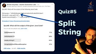 Quiz #5 - Split String in Java || Tricky Question