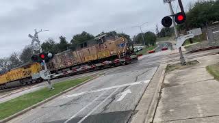 Northbound Union Pacific concrete train at dittmar road in south Austin Texas on 2/19/25