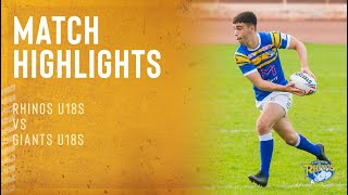 Match Highlights: Rhinos U18s vs Giants U18s