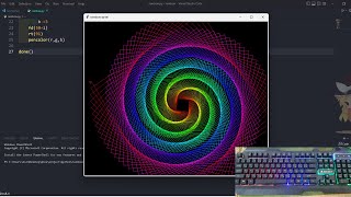 ASMR Programming - Coding a Rainbow with python - No Talking